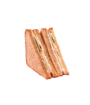 Club Sandwich with Whole-grain and Turkey
