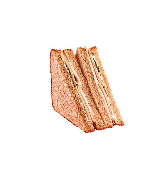 Club Sandwich with Whole-grain and Turkey